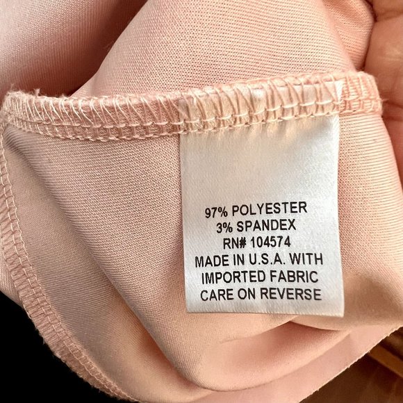 The Vanity Room Pink Long Bell Sleeve Wide Neck Drop Waist Ruffle Dress Size M - Picture 6 of 7